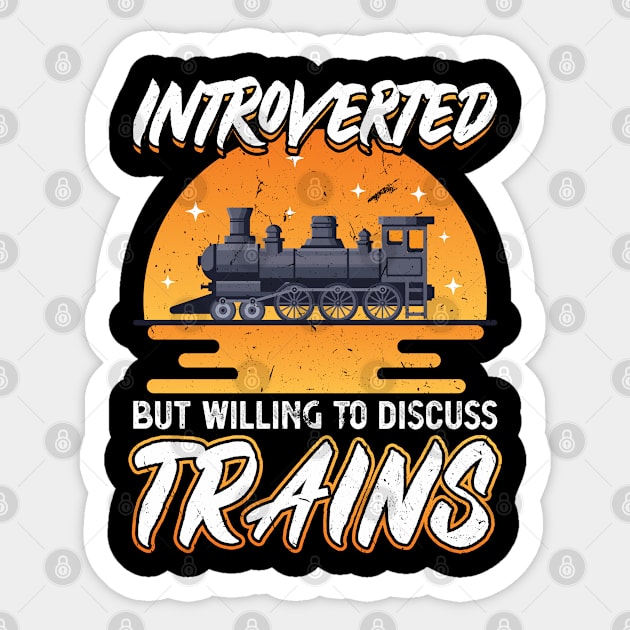 Discuss Trains Model Train Sticker by Peco-Designs